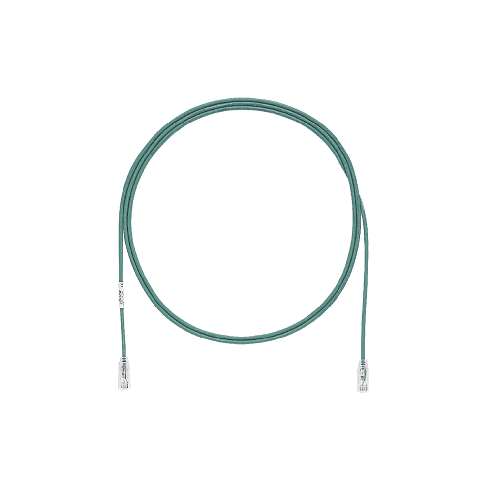Cable de Parcheo TX6, UTP Cat6, Di?metro Reducido (28AWG), Color Verde, 3.05 Metros (10 Pies)
