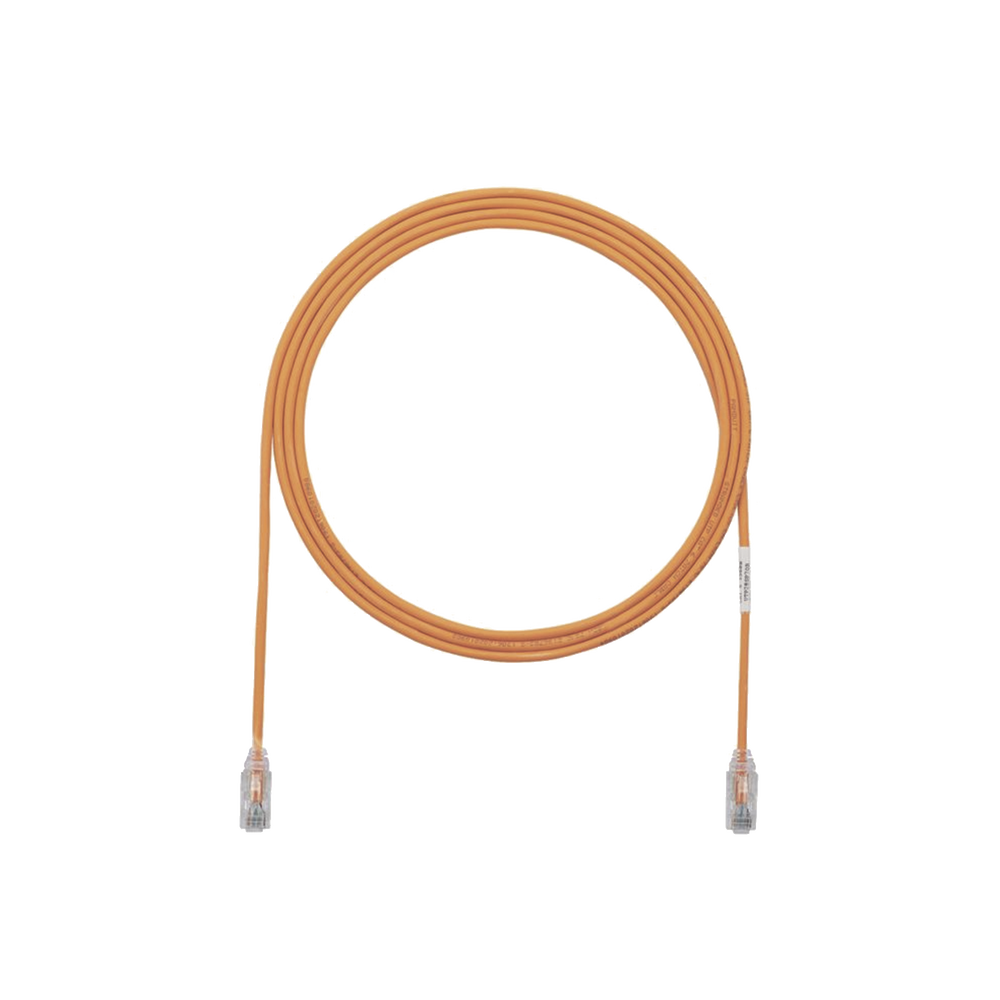 Cable de Parcheo TX6, UTP Cat6, Di?metro Reducido (28AWG), Color Naranja, 3.05 Metros (10 Pies)