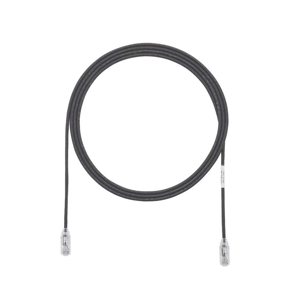 Cable de Parcheo TX6, UTP Cat6, Di?metro Reducido (28AWG), Color Negro, 4.57 Metros (15 Pies)