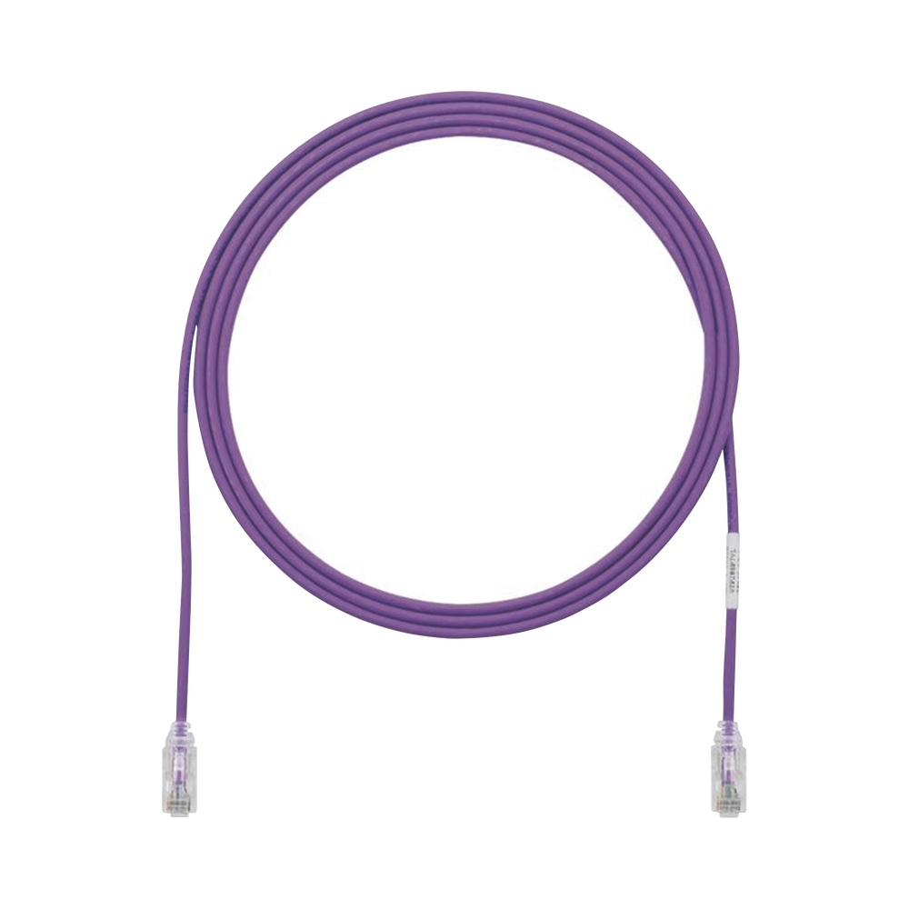 Cable de Parcheo TX6, UTP Cat6, Di?metro Reducido (28AWG), Color Violeta, 4.57 Metros (15 Pies)