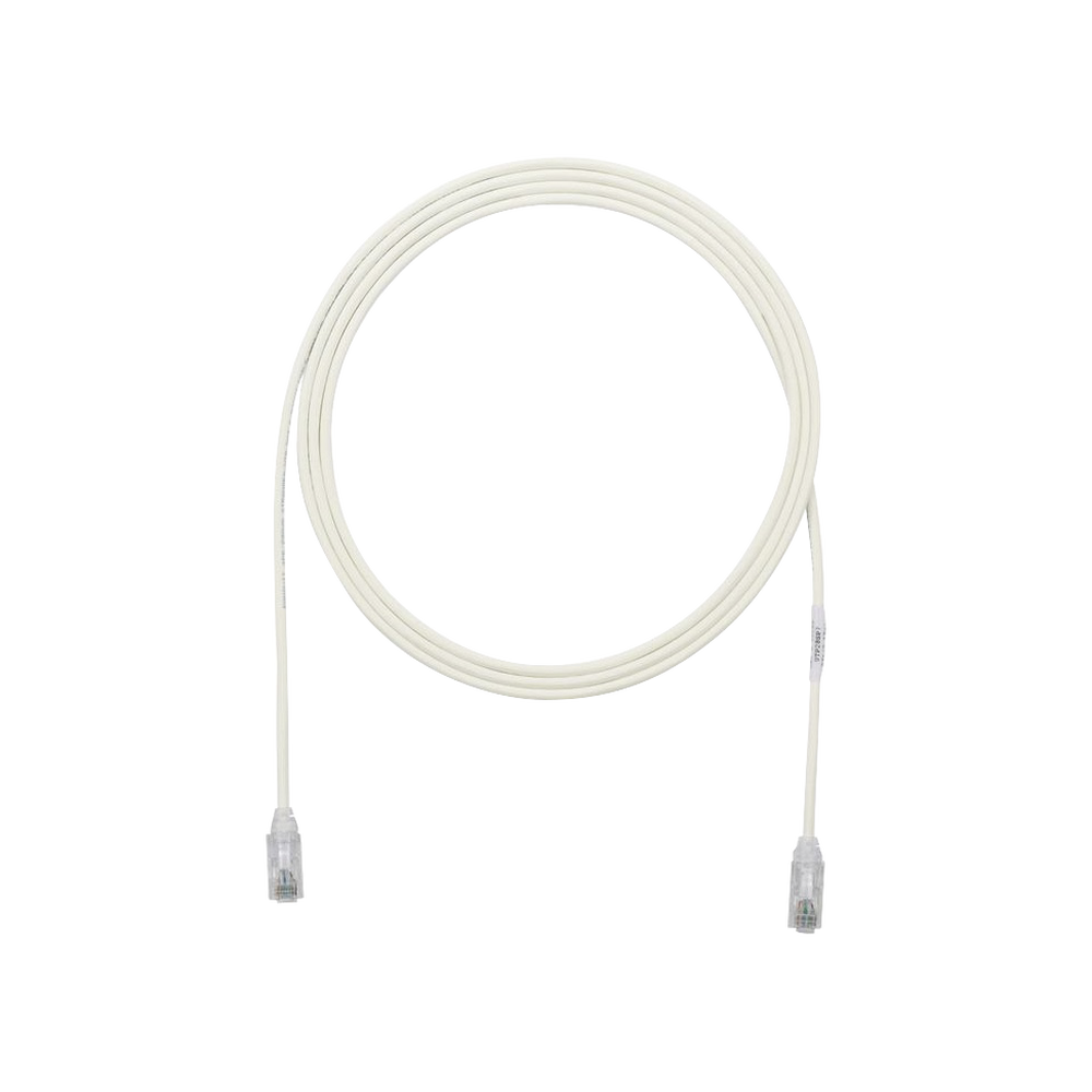 Cable de Parcheo TX6, UTP Cat6, Di?metro Reducido (28AWG), Color Blanco Mate, 5.18 Metros (17 Pies)