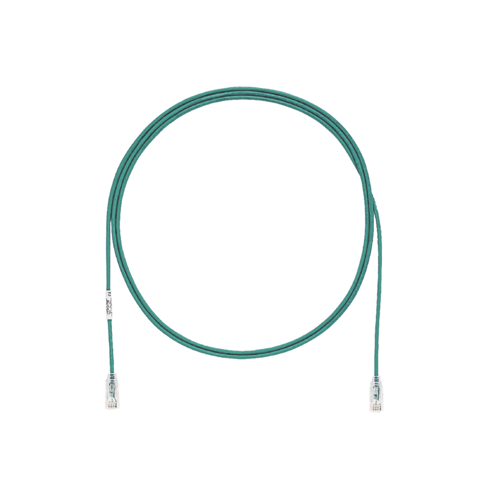 Cable de Parcheo TX6, UTP Cat6, Di?metro Reducido (28AWG), Color Verde, 9.14 Metros (30 Pies)