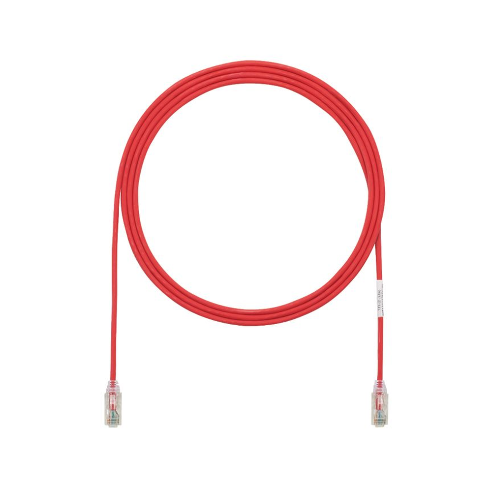 Cable de Parcheo TX6, UTP Cat6, Di?metro Reducido (28AWG), Color Rojo, 10.06 Metros (33 Pies)