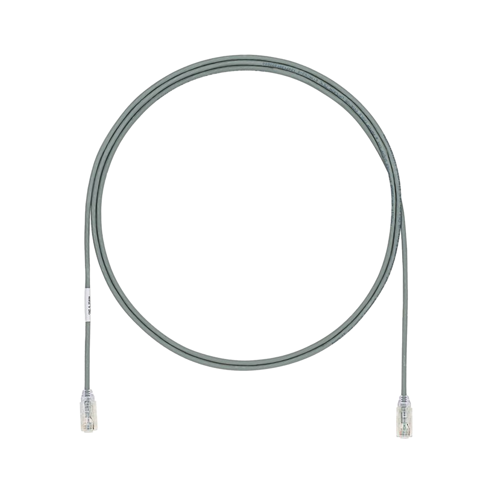 Cable de Parcheo TX6, UTP Cat6, Di?metro Reducido (28AWG), Color Gris, 0.91 Metros (3 Pies)