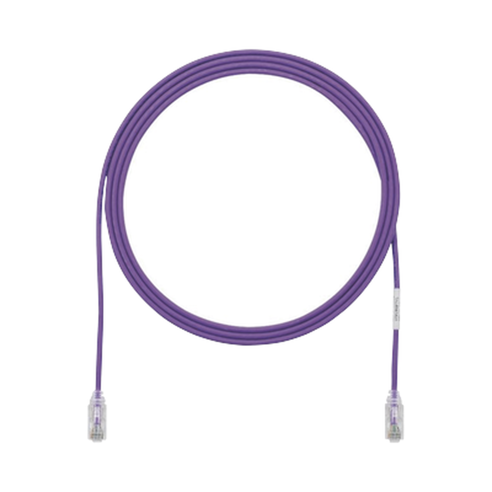 Cable de Parcheo TX6, UTP Cat6, Di?metro Reducido (28AWG), Color Violeta, 0.91 Metros (3 Pies)