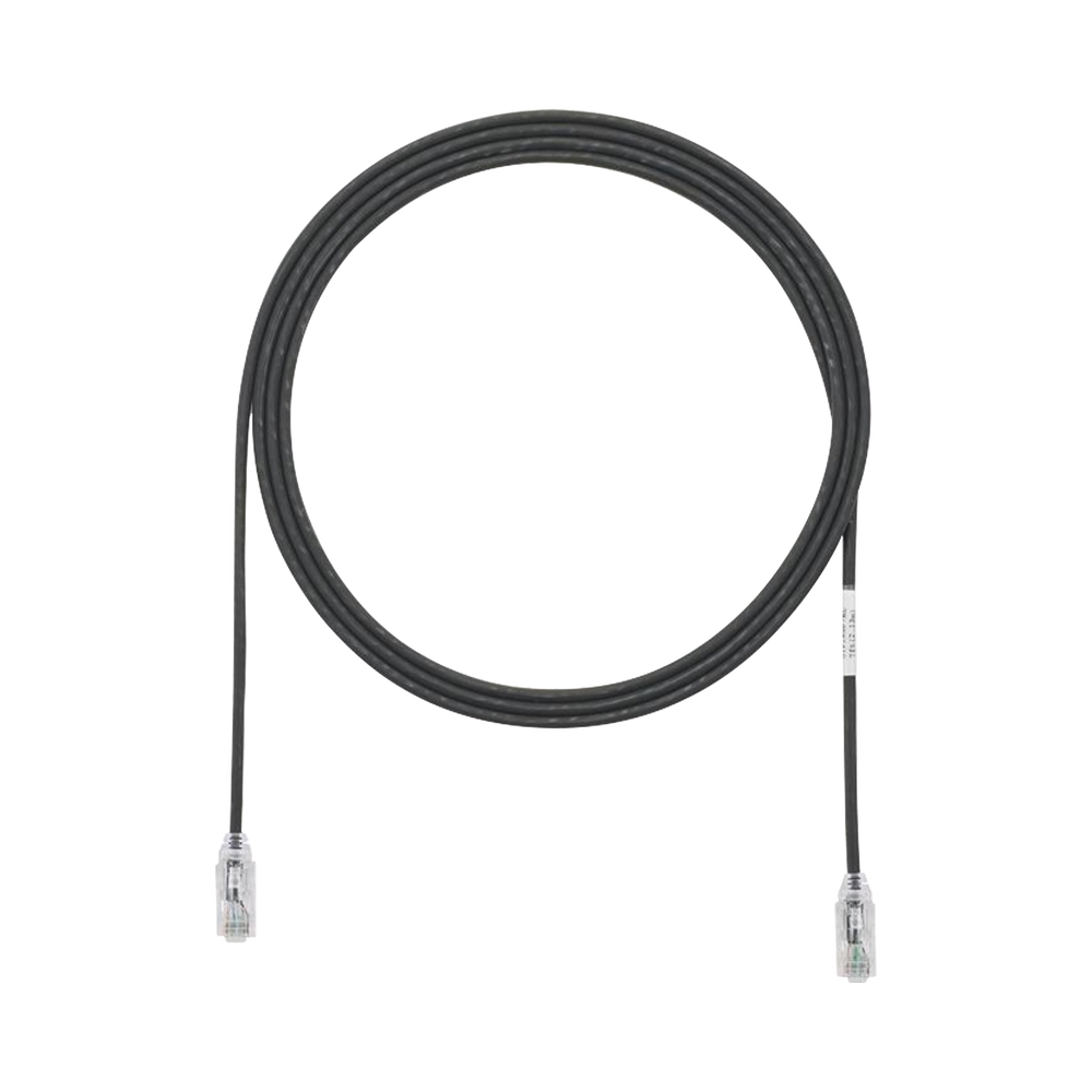 Cable de Parcheo TX6, UTP Cat6, Di?metro Reducido (28AWG), Color Negro, 1.52 Metros (5 Pies)