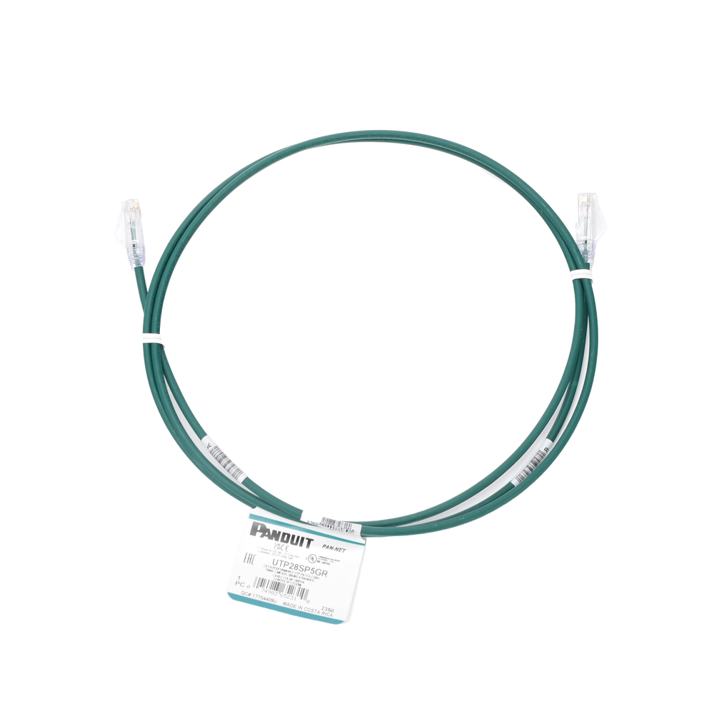 Cable de Parcheo TX6, UTP Cat6, Di?metro Reducido (28AWG), Color Verde, 1.52 Metros (5 Pies) - Image 2