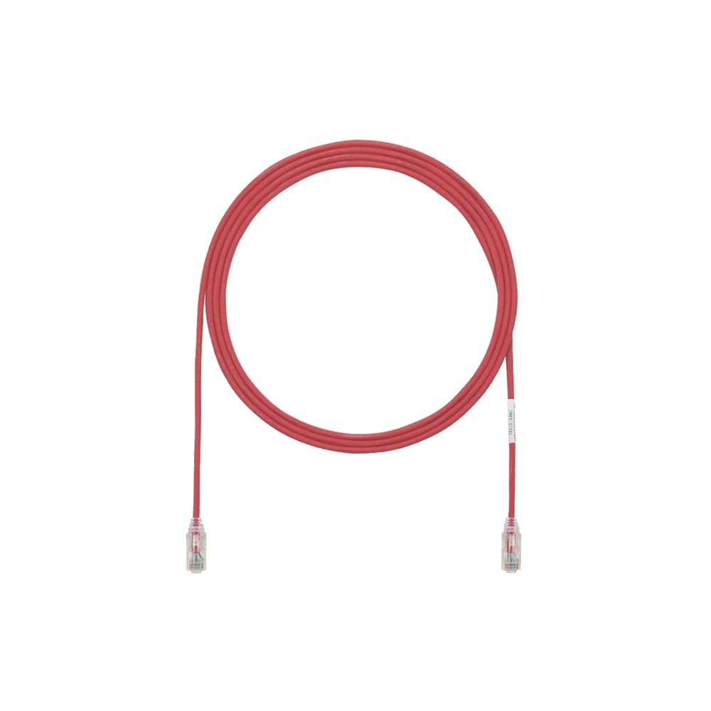 Cable de Parcheo TX6, UTP Cat6, Di?metro Reducido (28AWG), Color Rojo, 19.81 Metros (65 Pies)