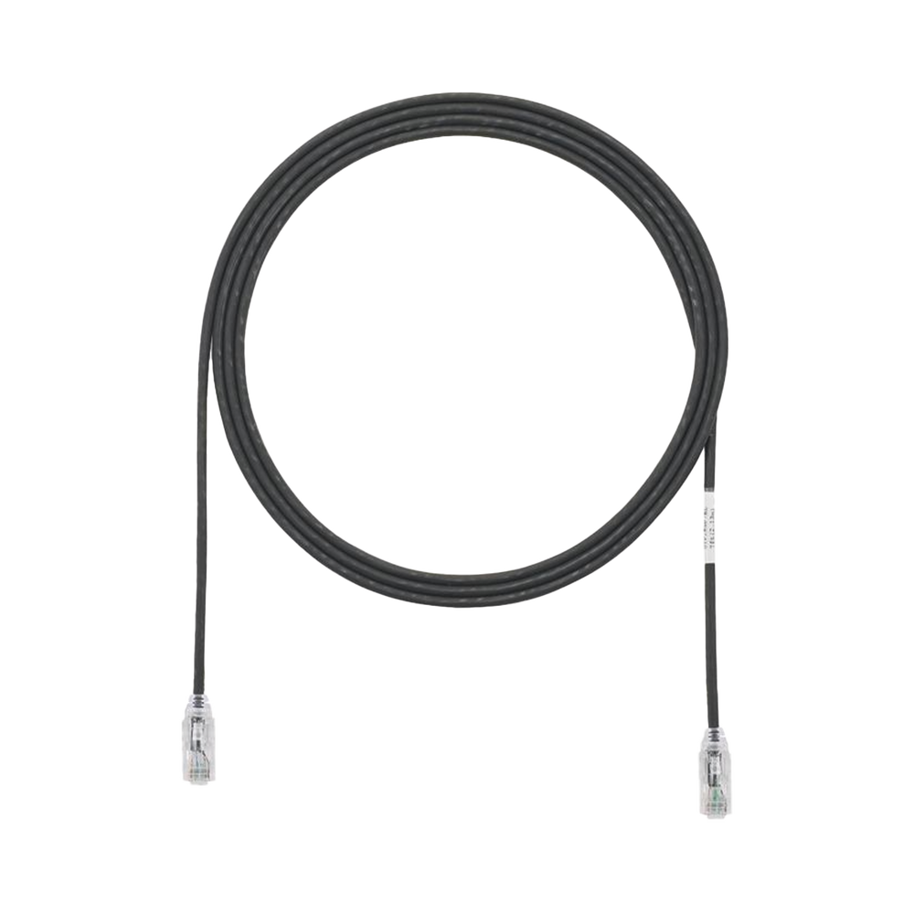 Cable de Parcheo TX6, UTP Cat6, Di?metro Reducido (28AWG), Color Negro, 1.83 Metros (6 Pies)