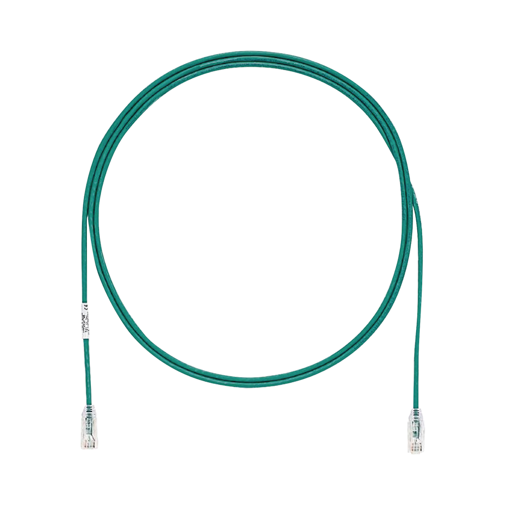 Cable de Parcheo TX6, UTP Cat6, Di?metro Reducido (28AWG), Color Verde, 1.83 Metros (6 Pies)
