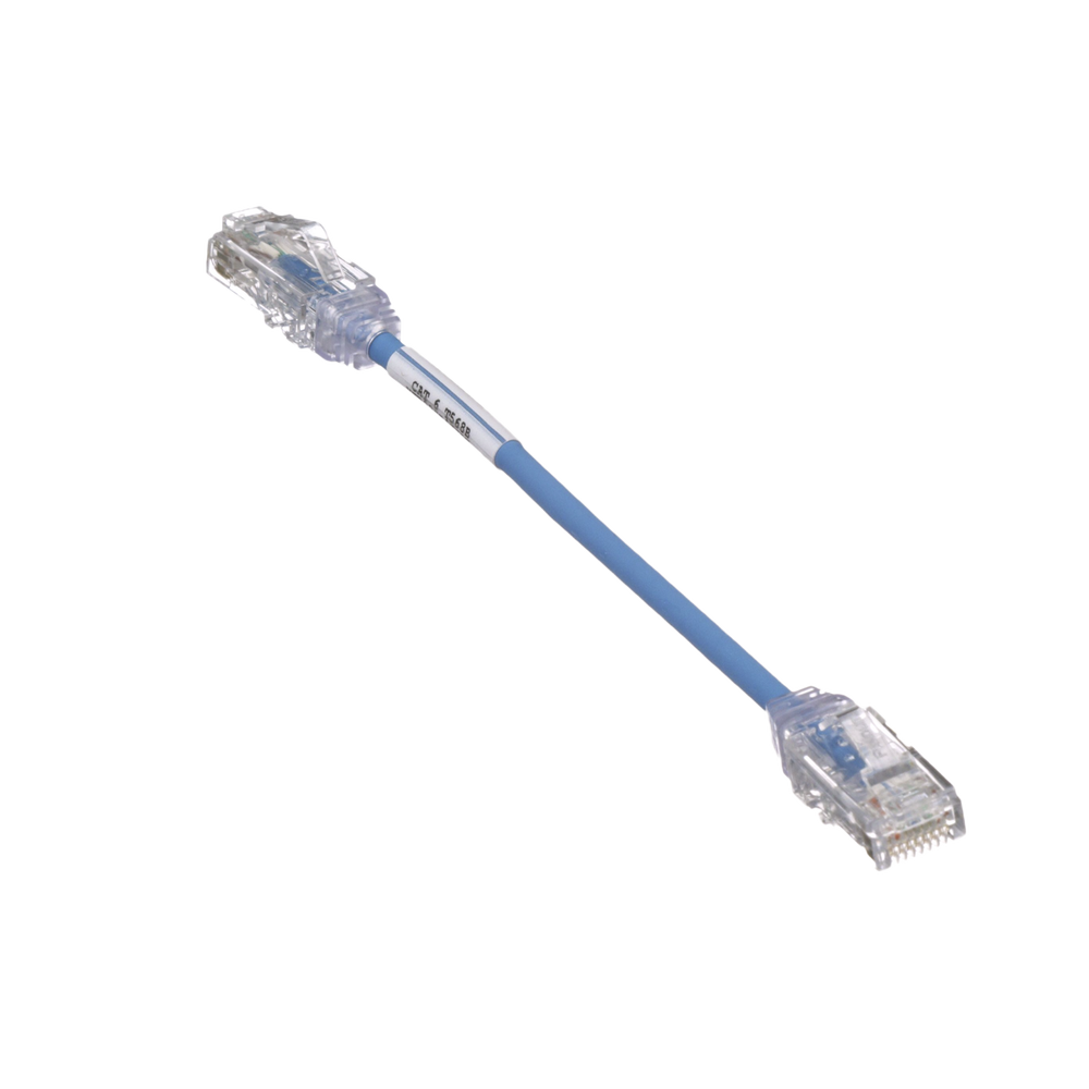 Cable de Parcheo TX6, UTP Cat6, Di?metro Reducido (28AWG), Color Azul, 15.2 cm (6 pulgadas) - Image 2