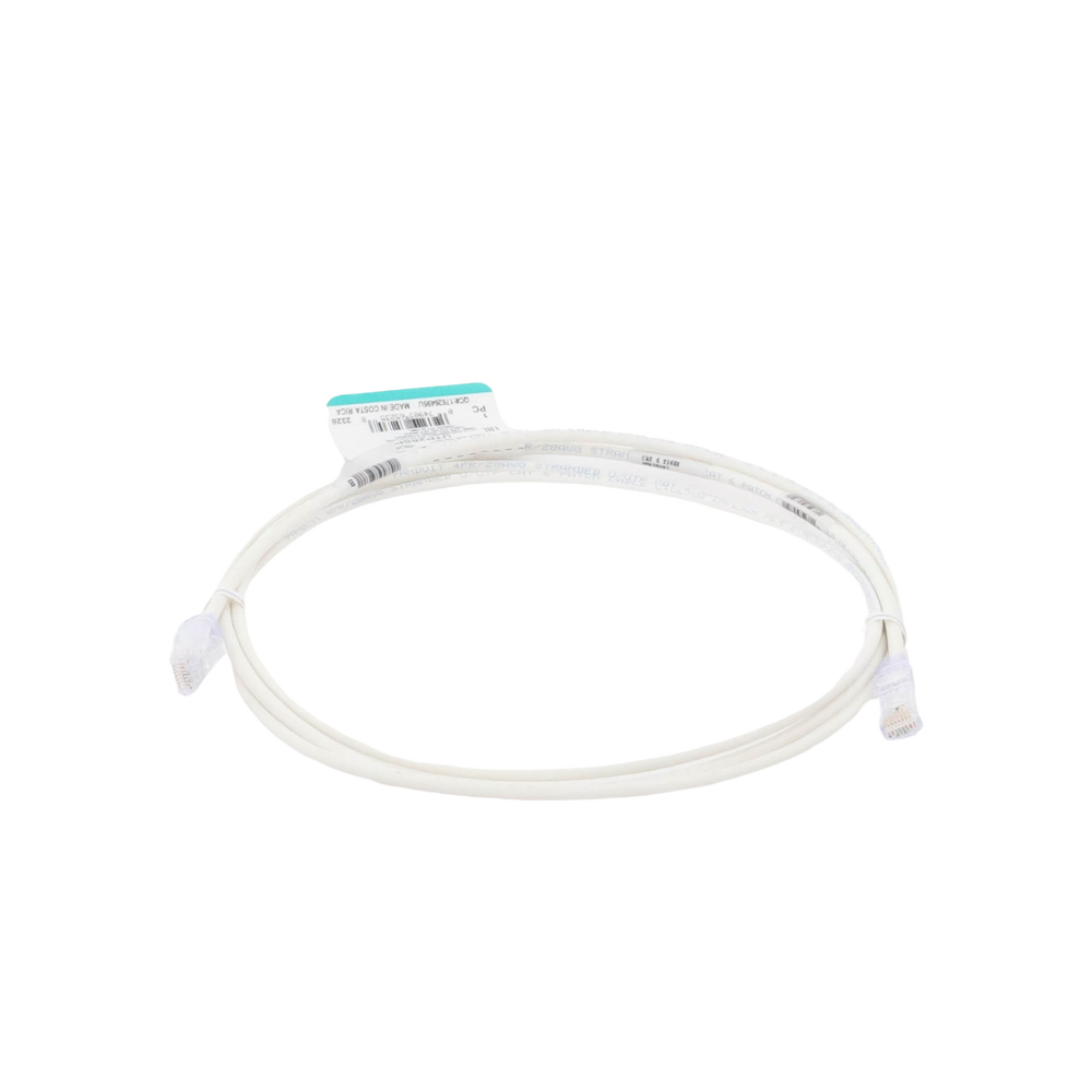 Cable de Parcheo TX6, UTP Cat6, Di?metro Reducido (28AWG), Color Blanco Mate, 2.13 Metros (7 Pies) - Image 3