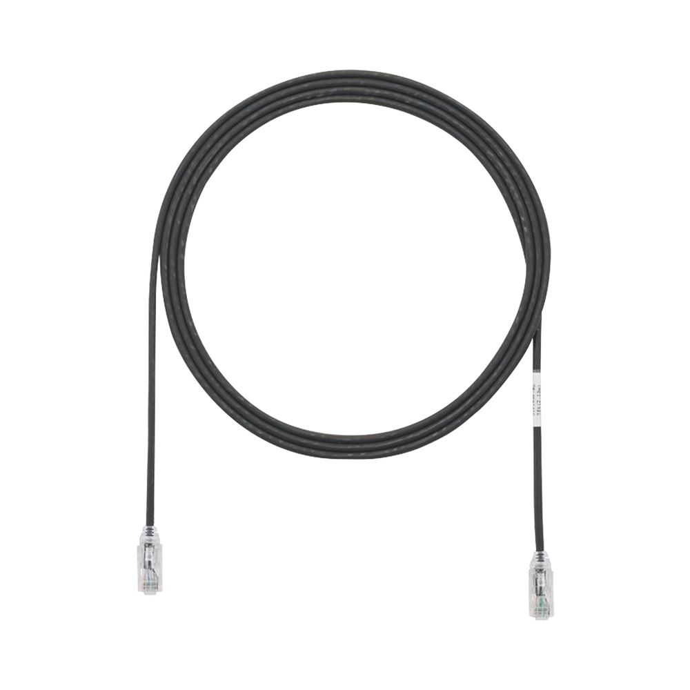 Cable de Parcheo TX6, UTP Cat6, Di?metro Reducido (28AWG), Color Negro, 2.13 Metros (7 Pies)