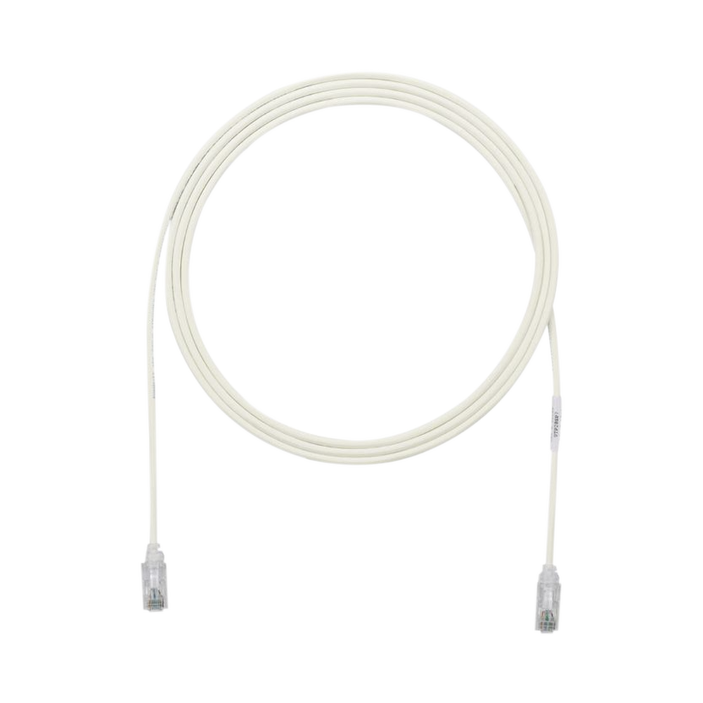 Cable de Parcheo TX6, UTP Cat6, Di?metro Reducido (28AWG), Color Gris, 2.13 Metros (7 Pies)