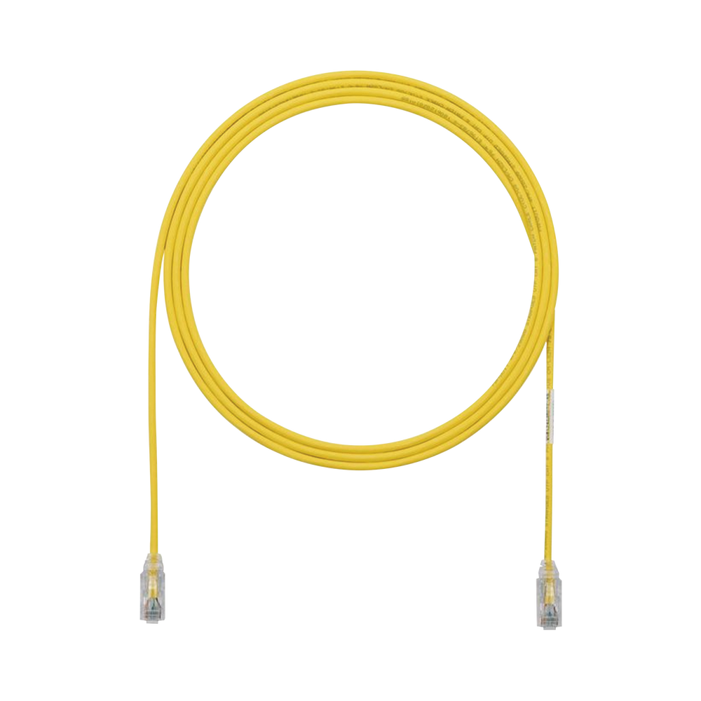 Cable de Parcheo TX6, UTP Cat6, Di?metro Reducido (28AWG), Color Amarillo, 2.13 Metros (7 Pies)