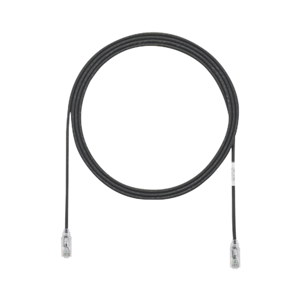 Cable de Parcheo TX6, UTP Cat6, Di?metro Reducido (28AWG), Color Negro, 2.44 Metros (8 Pies)