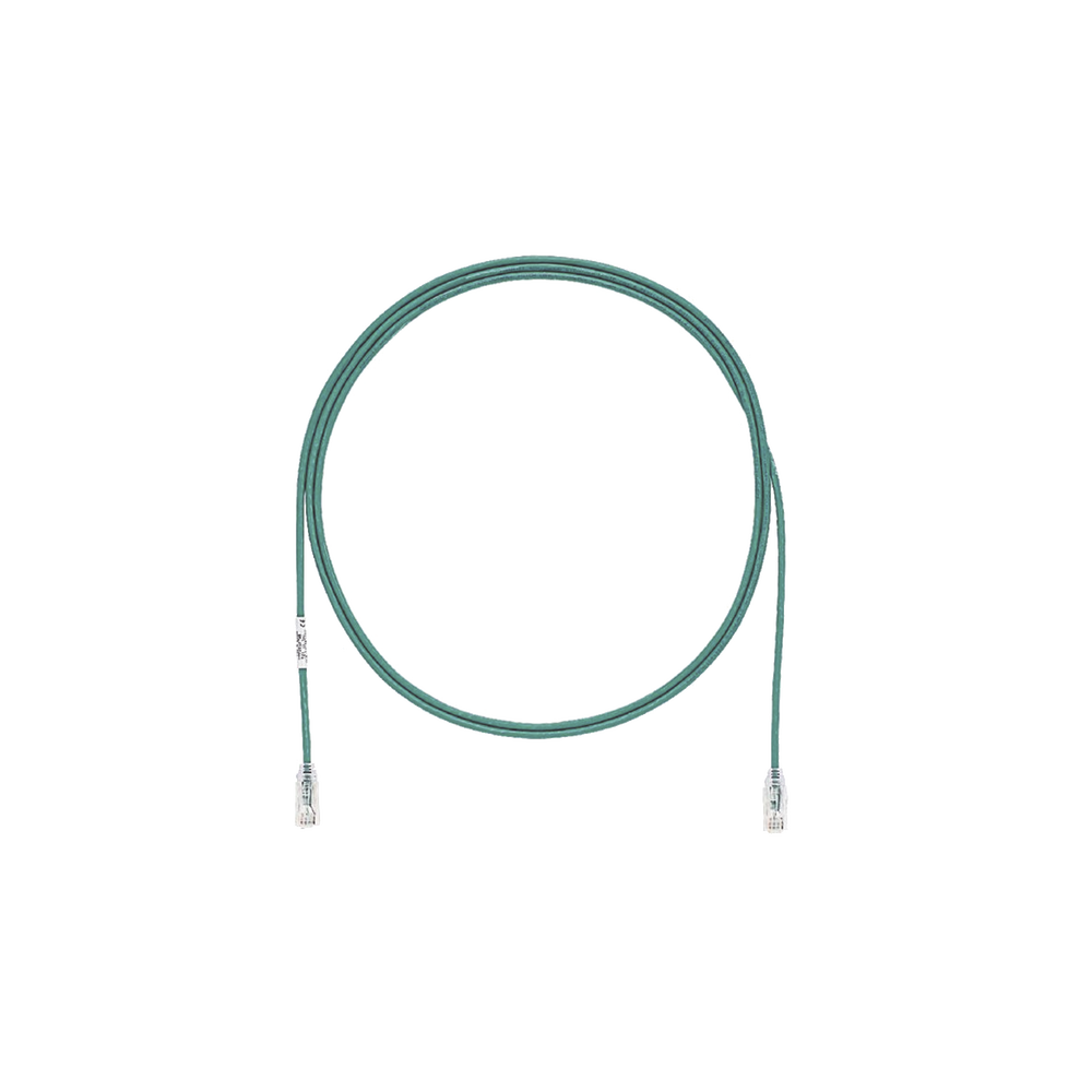 Cable de Parcheo TX6, UTP Cat6, Di?metro Reducido (28AWG), Color Verde, 2.74 Metros (9 Pies)