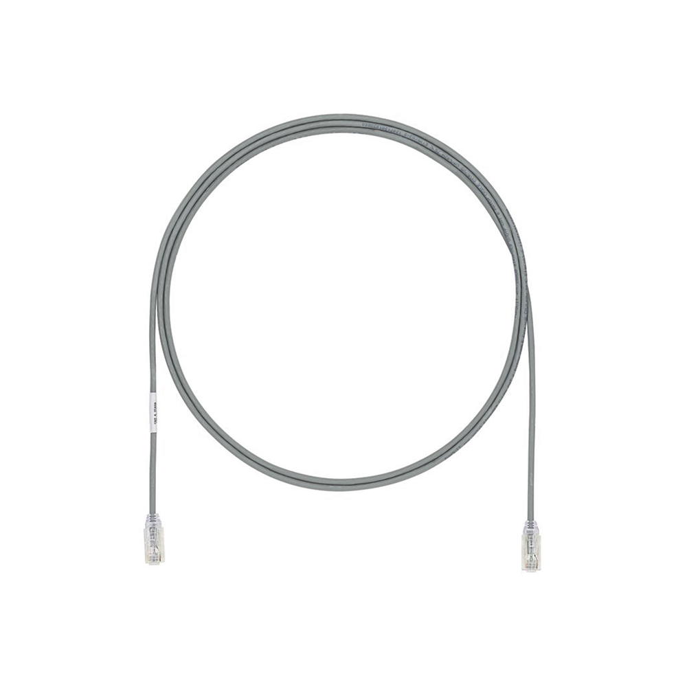 Cable de Parcheo UTP Cat6A, CM/LSZH, Di?metro Reducido (28AWG), Color Gris, 6.1 Metros (20 Pies)