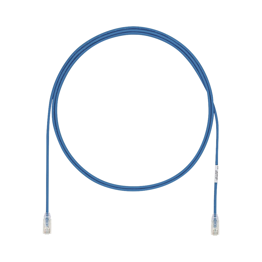 Cable de Parcheo UTP Cat6A, CM/LSZH, Di?metro Reducido (28AWG), Color Azul, 7.92 Metros (26 Pies)