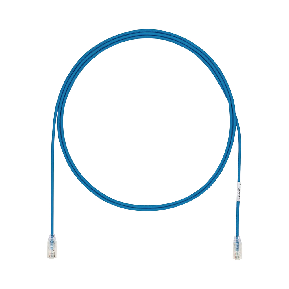 Cable de Parcheo UTP Cat6A, CM/LSZH, Di?metro Reducido (28AWG), Color Azul, 10.67 Metros (35 Pies)