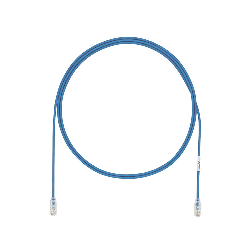 Cable de Parcheo UTP Cat6A, CM/LSZH, Di?metro Reducido (28AWG), Color Azul, 3 Metros (9.84 Pies).