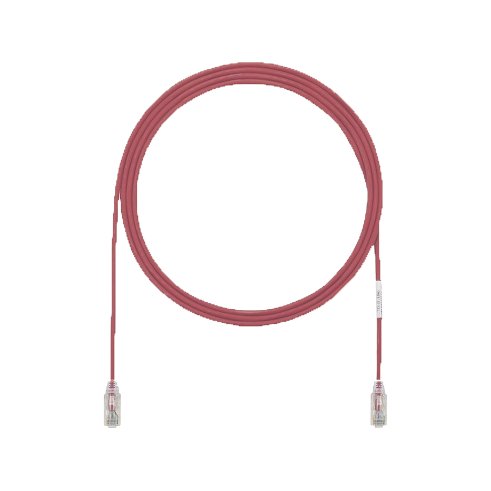 Cable de Parcheo UTP Cat6A, CM/LSZH, Di?metro Reducido (28AWG), Color Rojo, 0.91 Metros (3 Pies)