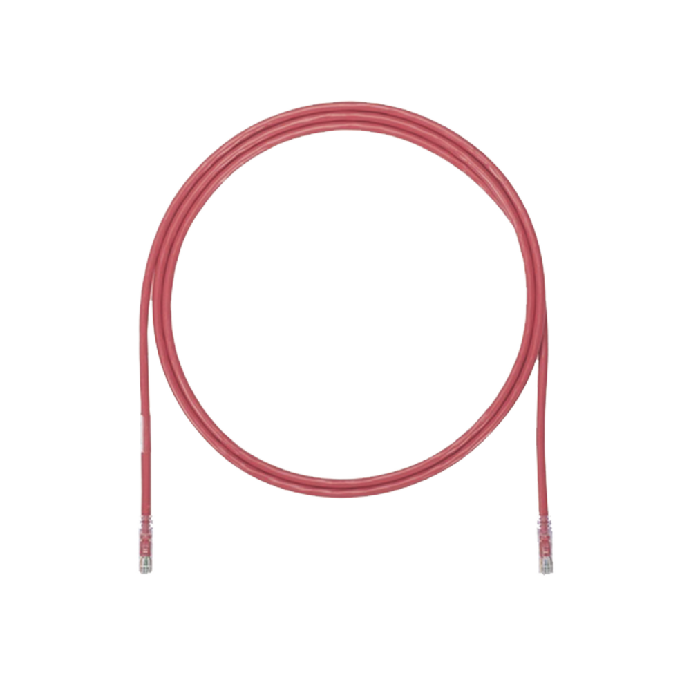 Cable de Parcheo UTP, Cat6A, 24 AWG, CM, Color Rojo, 5.18 Metros (17 Pies)
