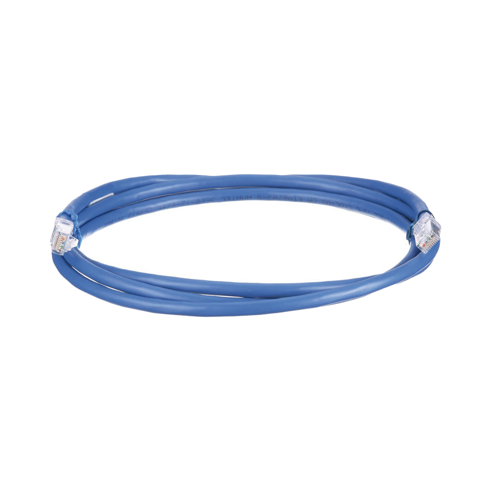 Cable de Parcheo UTP, Cat6A, 24 AWG, CM, Color Azul, 2 Metros (6.56 Pies).