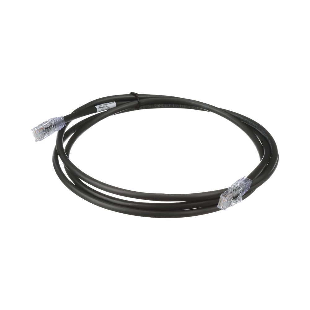 Cable de Parcheo UTP, Cat6A, 24 AWG, CM, Color Negro, 0.91 Metros (3 Pies)