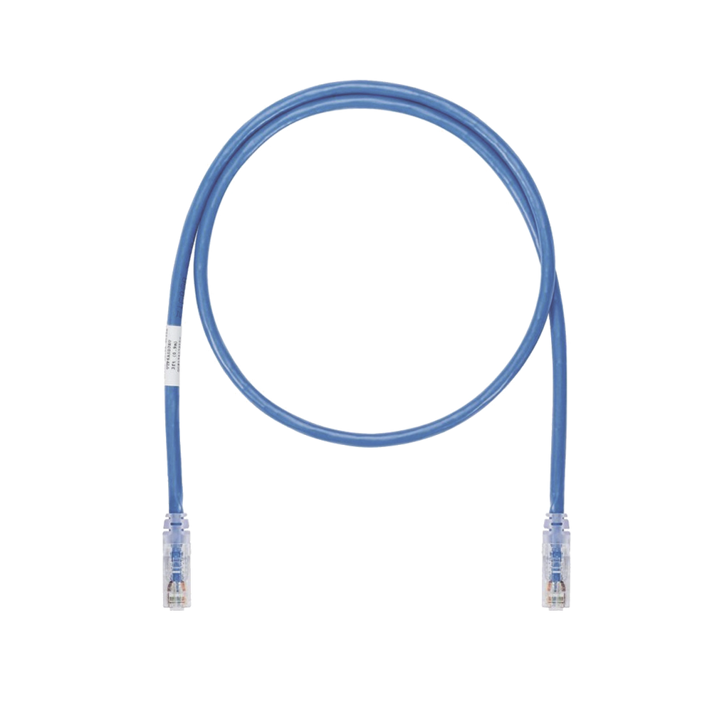 Cable de Parcheo UTP, Cat6A, 24 AWG, CM, Color Azul, 3 Metros (9.84 Pies).