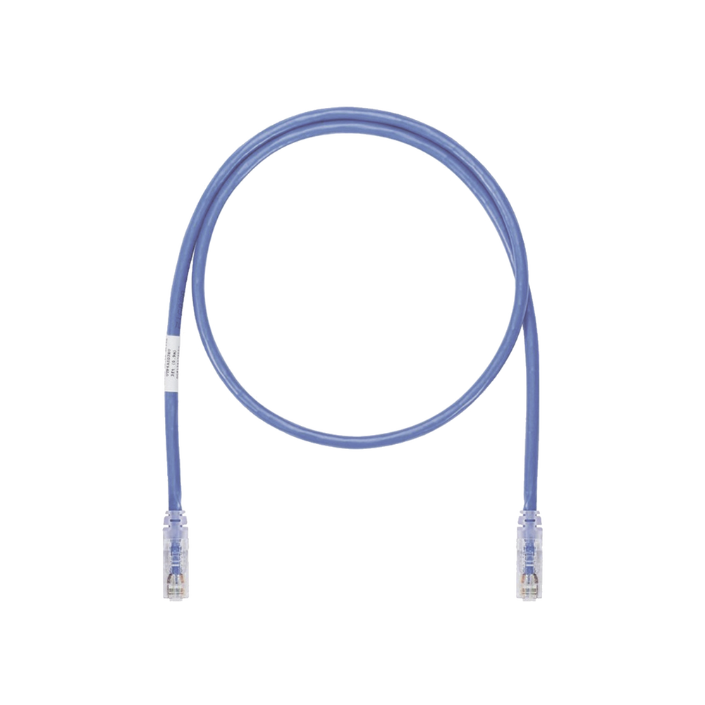 Cable de Parcheo UTP, Cat6A, 24 AWG, CM, Color Azul, 15.24 Metros (50 Pies)