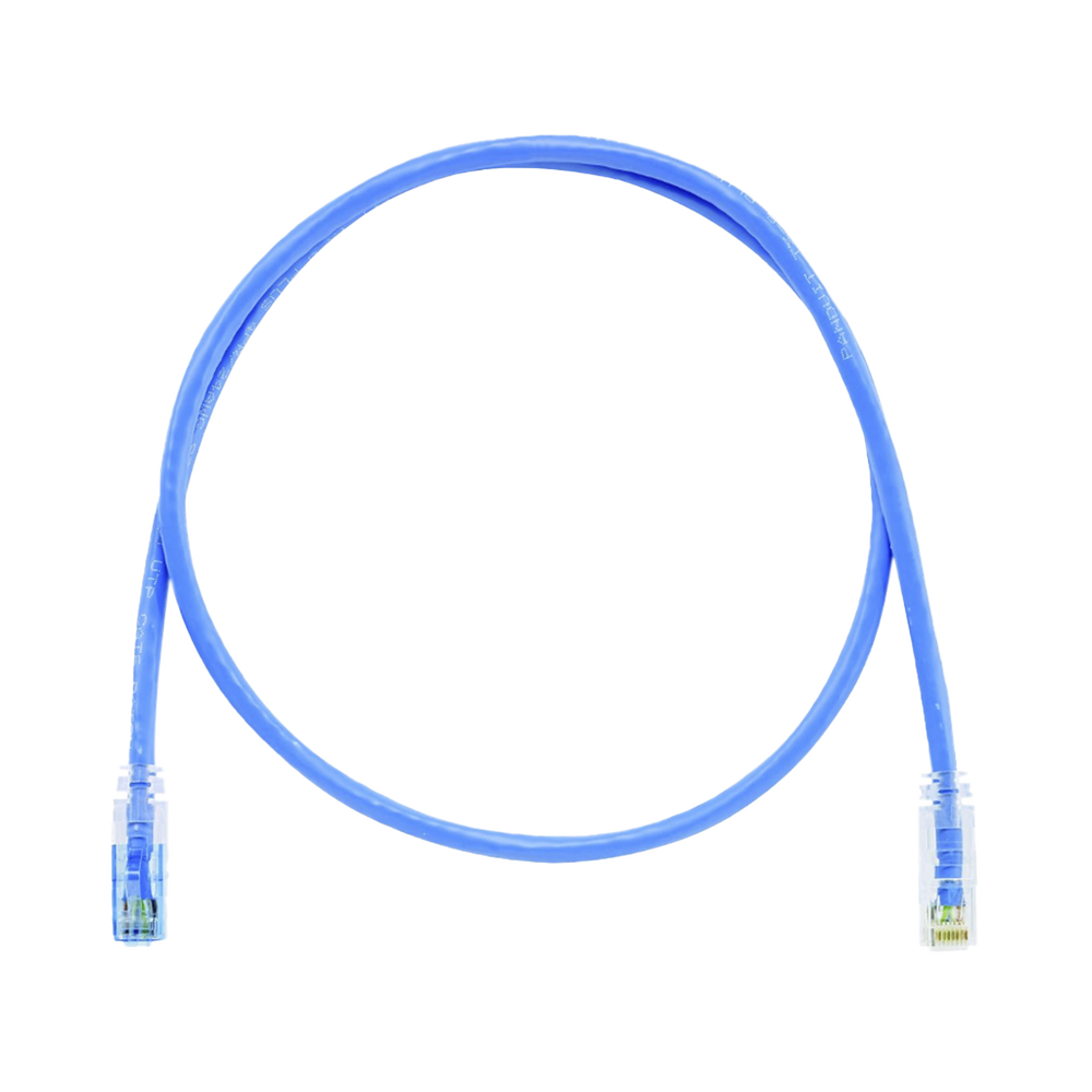 Cable de Parcheo TX6 Llaveado Azul, UTP Cat6, 24 AWG, CM, Color Azul, 2.13 Metros (7 Pies)