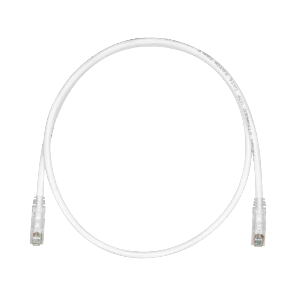 Cable de Parcheo TX6, UTP Cat6, 24 AWG, CM, Color Blanco Mate, 4.57 Metros (15 Pies)