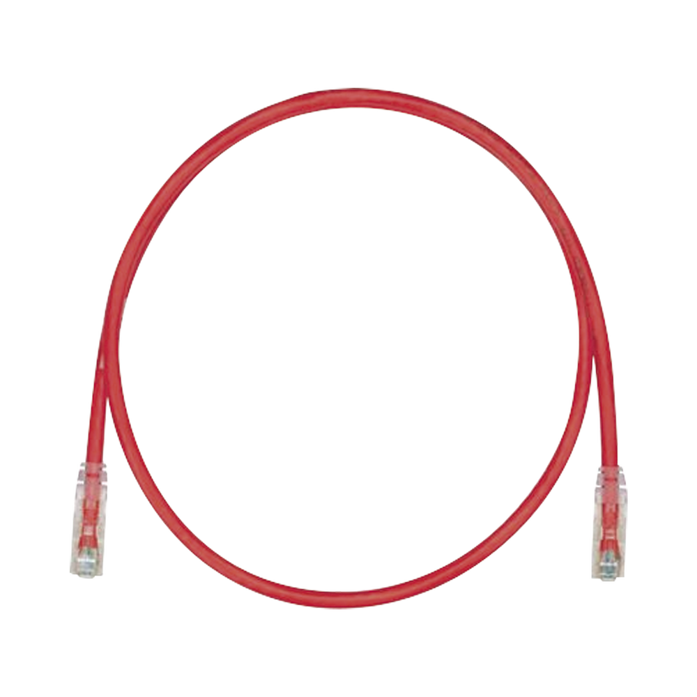 Cable de Parcheo TX6, UTP Cat6, 24 AWG, CM, Color Rojo, 4.88 Metros (16 Pies)