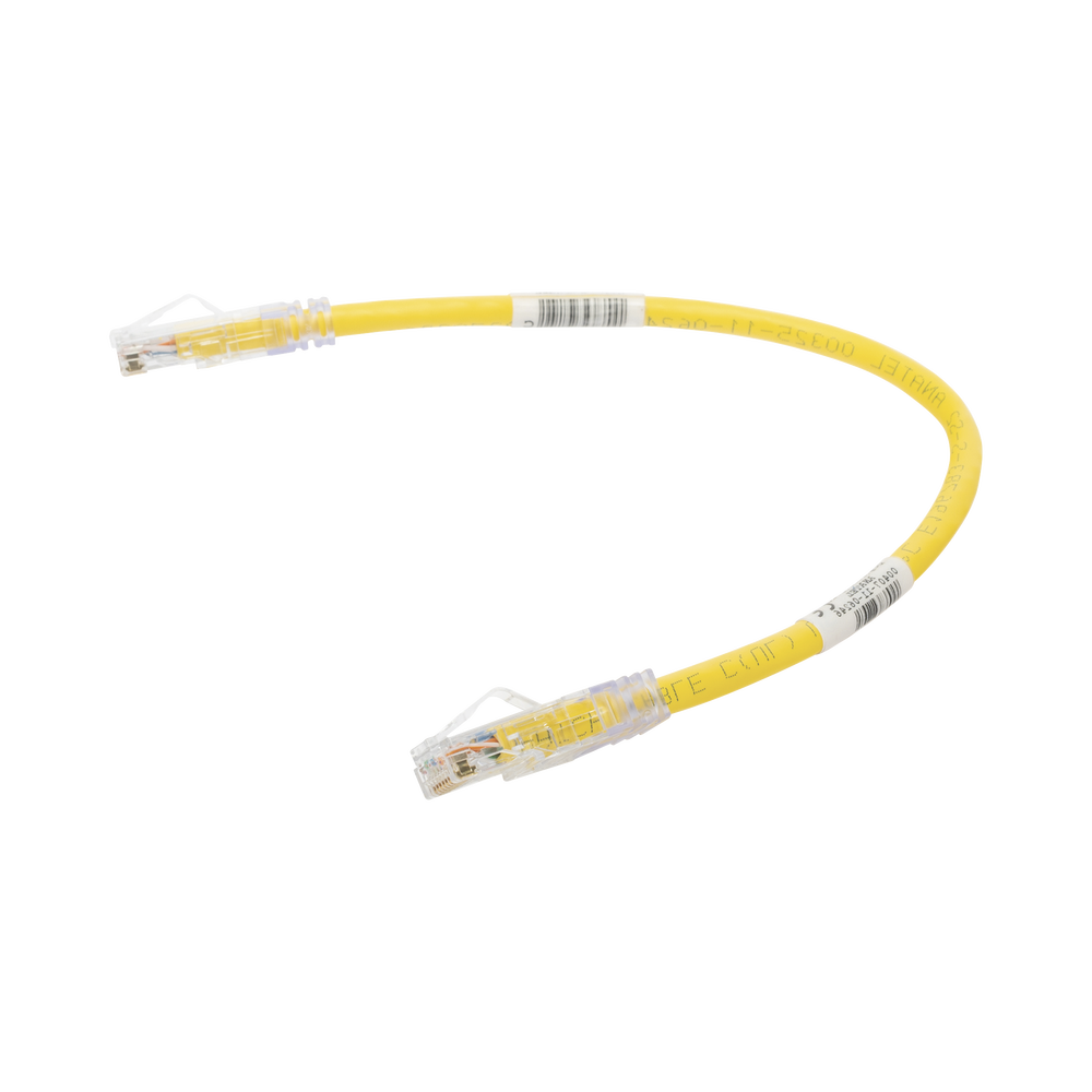 Cable de Parcheo TX6, UTP Cat6, 24 AWG, CM, Color Amarillo, 0.3 Metros (1 Pie) - Image 3