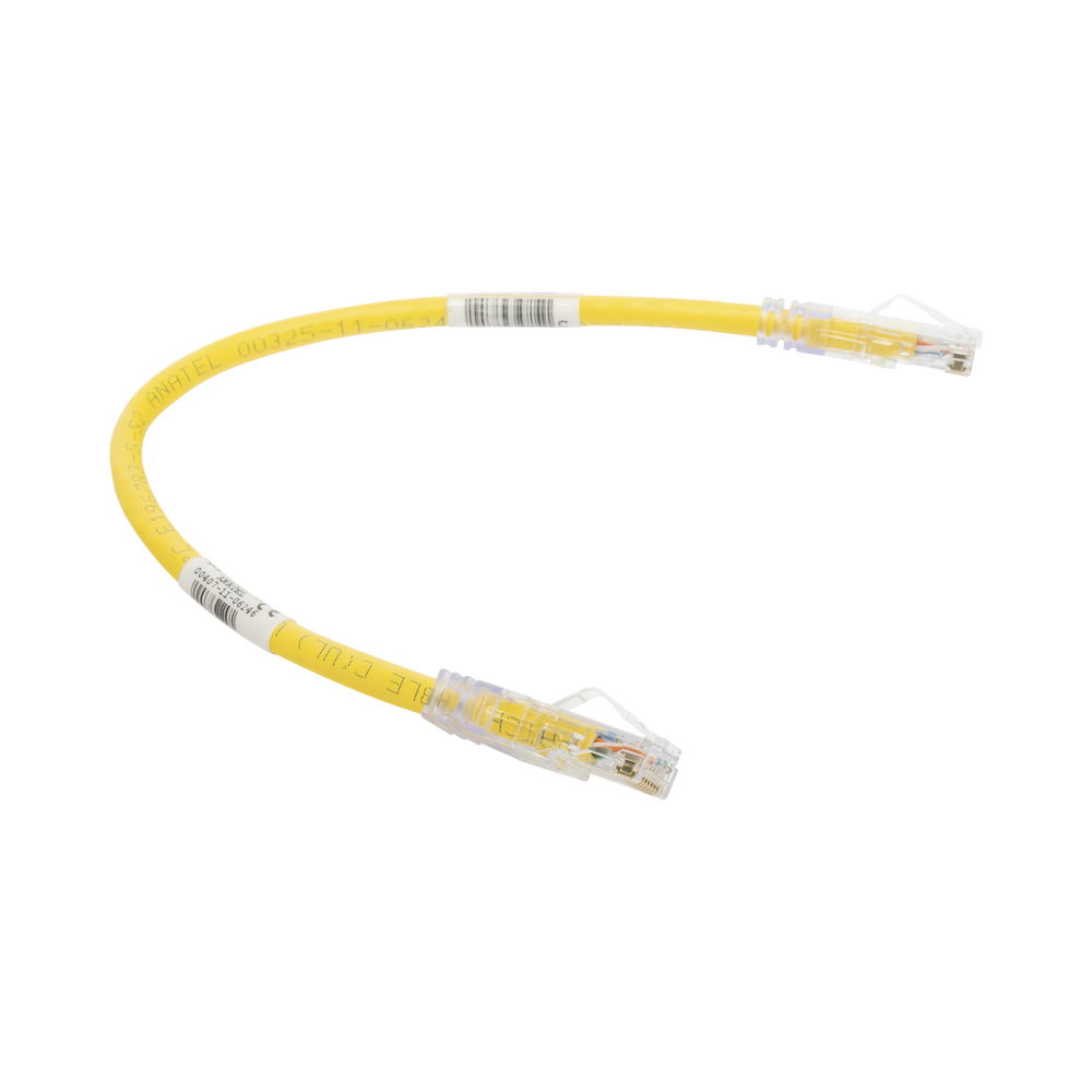 Cable de Parcheo TX6, UTP Cat6, 24 AWG, CM, Color Amarillo, 0.3 Metros (1 Pie) - Image 2
