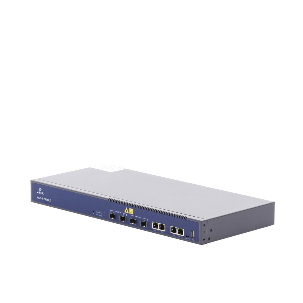 OLT Dual de 2 Puertos XGSPON/GPON / 4 Puertos Uplink (2 Puerto Gigabit RJ45 + 2 Puertos SFP/SFP+) / Hasta 512 ONUs