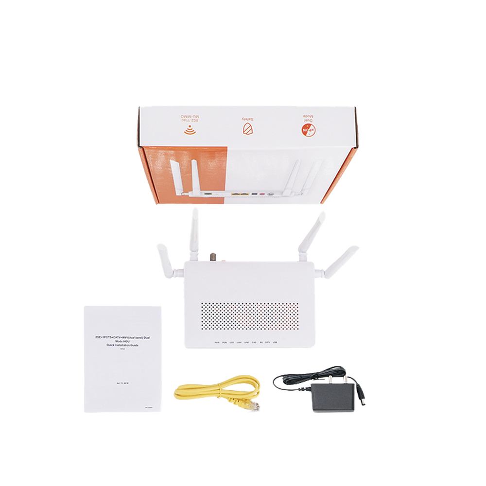 ONU Dual GPON/EPON / Wi-Fi Doble Banda 2.4 y 5 GHz / Soporta MESH / 2 Puertos Gigabit / 1 Puerto PON SC/APC / 1 puerto CATV / Hasta 1200 Mbps vía Wi-Fi - Image 5