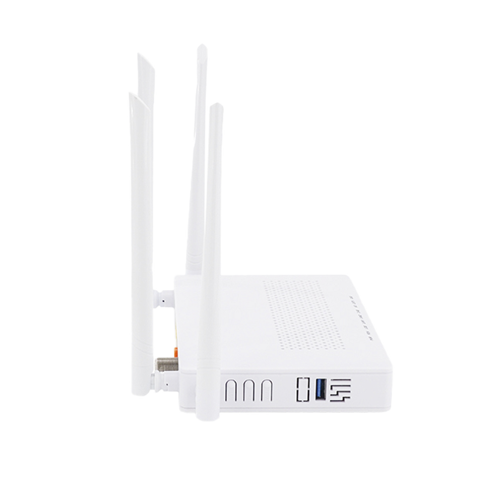 ONU Dual GPON/EPON / Wi-Fi Doble Banda 2.4 y 5 GHz / Soporta MESH / 2 Puertos Gigabit / 1 Puerto PON SC/APC / 1 puerto CATV / Hasta 1200 Mbps vía Wi-Fi - Image 2