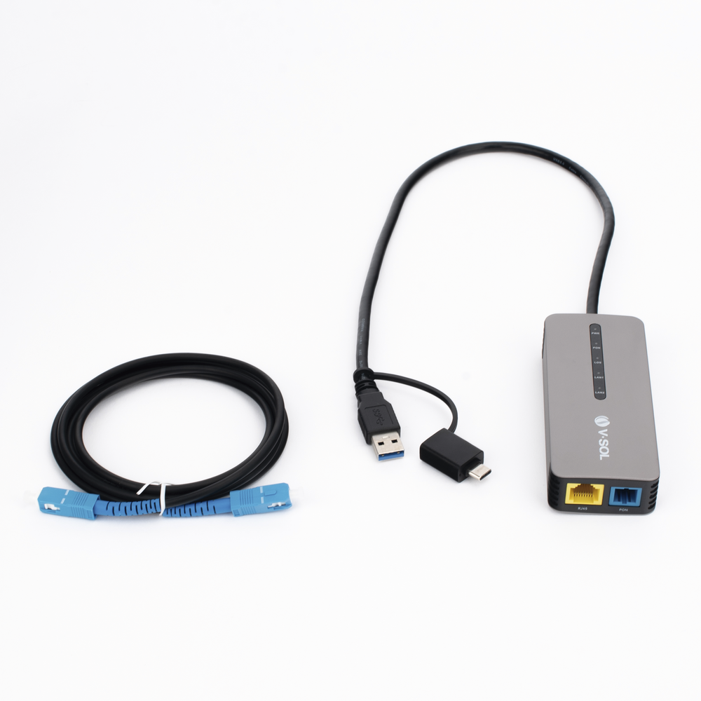 ONU Bridge Dual GPON/EPON USB Portátil / 1 puerto RJ45 2.5Gbps / 1 puerto USB - Image 2