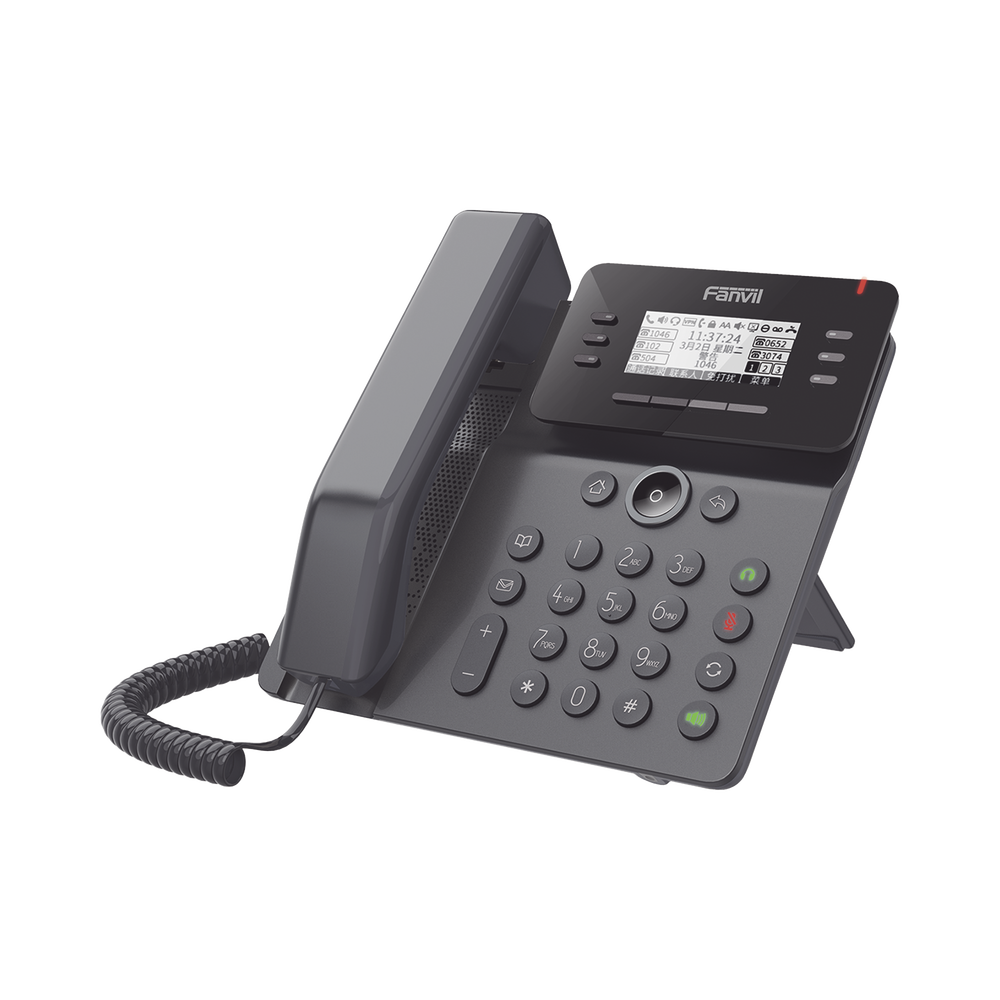 Teléfono IP Empresarial Esencial para 6 líneas SIP, pantalla grafica matriz de puntos, PoE, puertos Gigabit, conferencia local de 6 vías. - Image 2