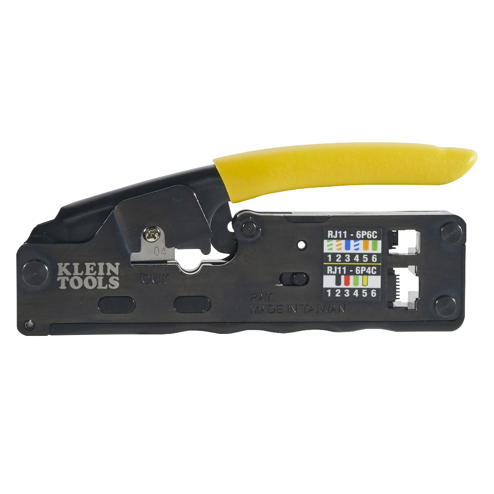 Ponchadora/Pelacables/Cortacables Compacta con Matraca para Conectores RJ45 y RJ11/RJ12.