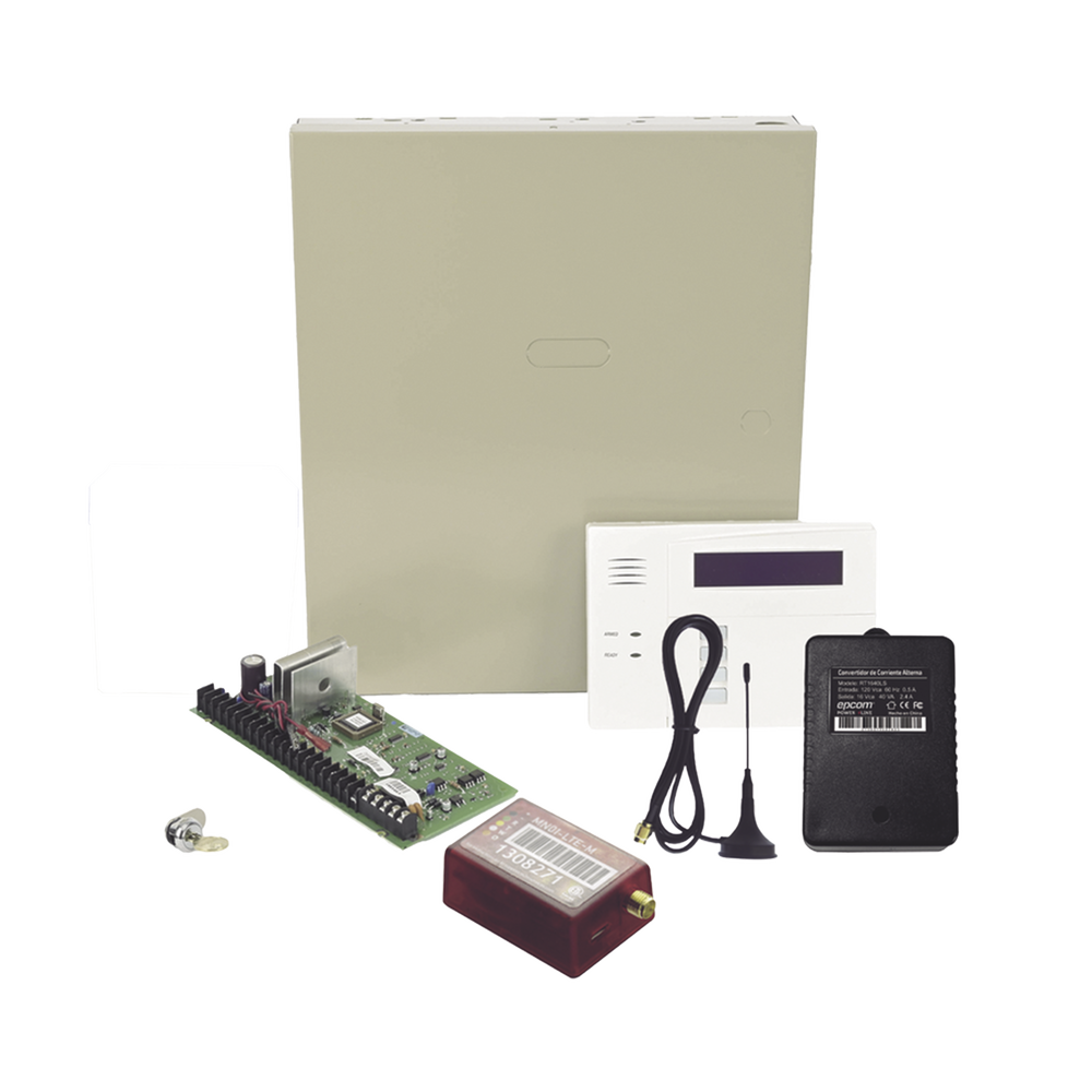 (2 Años 4GLTEM/5G ILIMITADO INCLUIDO)  Kit Vista48LA con comunicador 4GLTEM/5G MN01, Teclado, Gabinete y Transformador