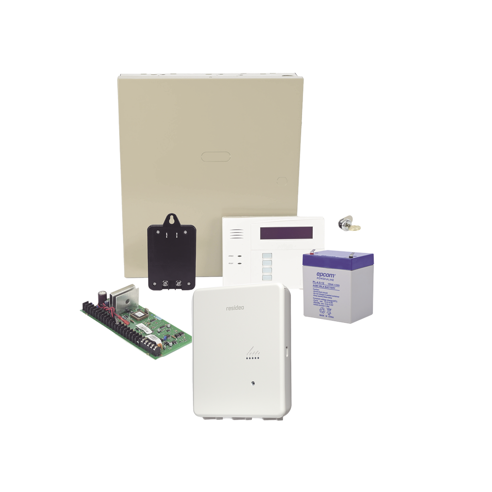 Panel de Alarma VISTA48 con Comunicador IPCOM, Batería y Transformador