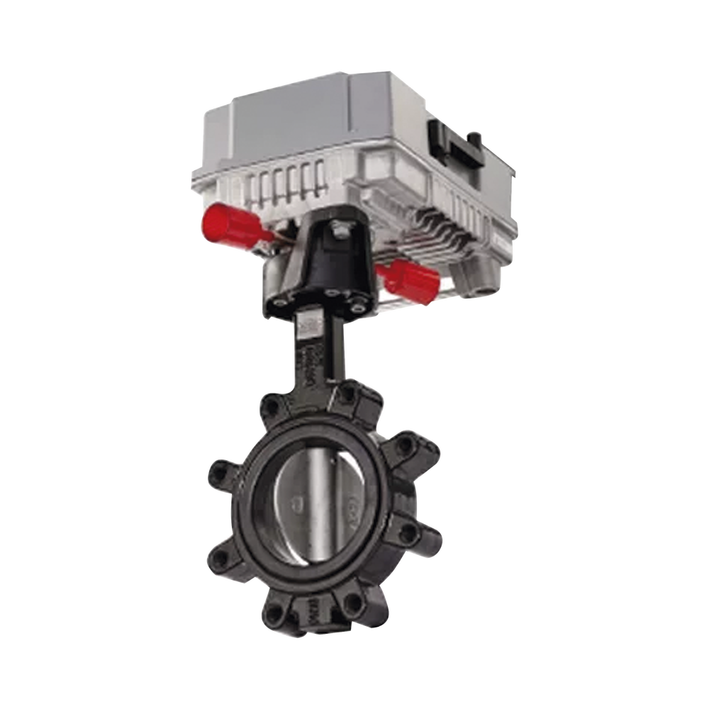 Valvula de 2 vias tipo mariposa con conexiones tipo brida de 4 pulgadas