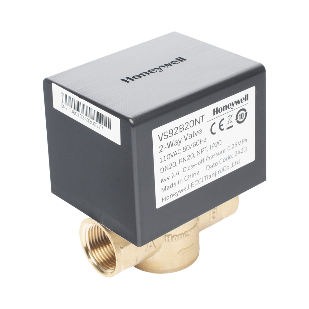 Válvula 1/2" de control eléctrica VS9 para fan coil: DN20: PN20: 2 vías: 110 V CA: conexión NPT
