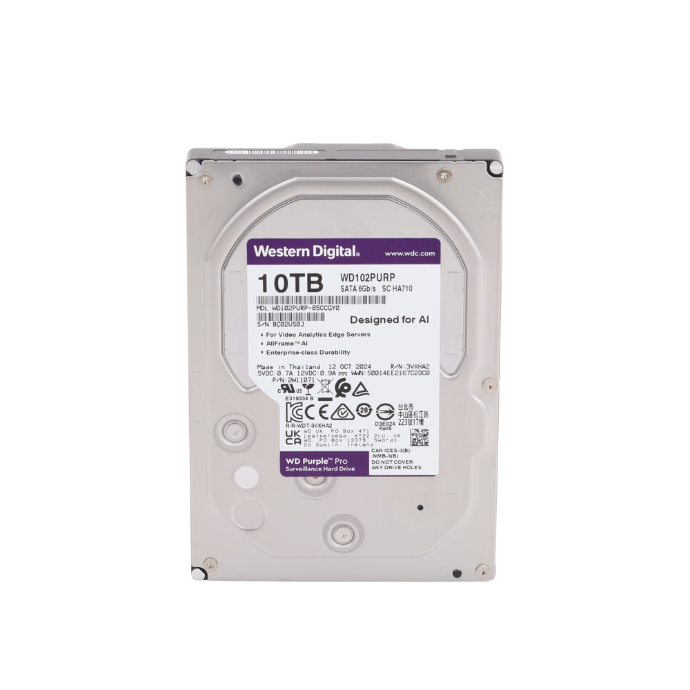 Disco Duro Purple Pro de 10 TB / 7200 RPM / Optimizado para Soluciones de Videovigilancia con Analiticos (Meta Data) / Uso 24-7 / 5 Años de Garantia - Image 2
