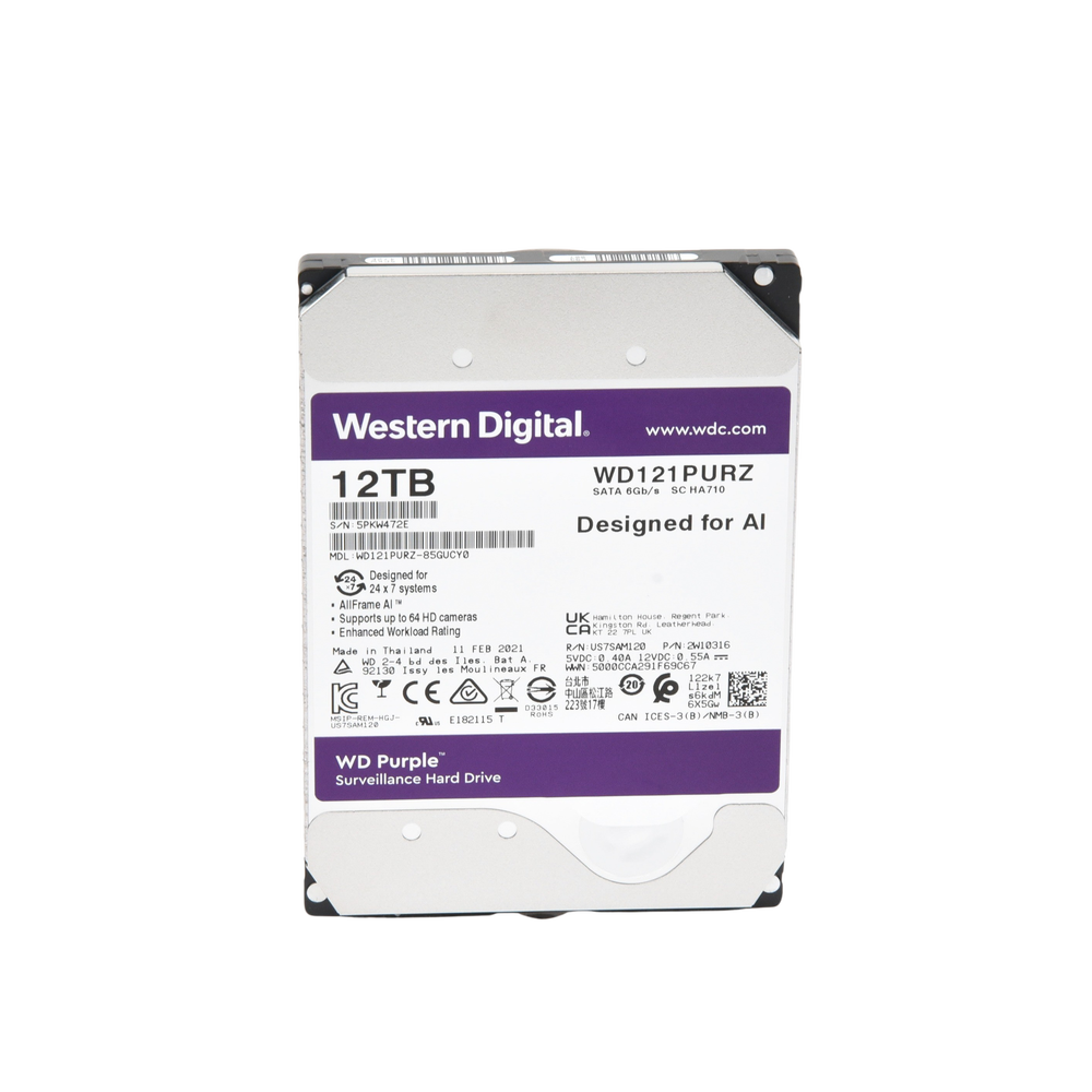 Disco duro WD de 12TB / 7200RPM / Optimizado para Videovigilancia - Image 3