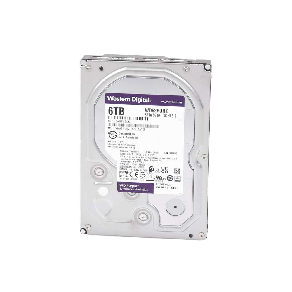 Disco Duro PURPLE de 6TB / 3 AÑOS DE GARANTÍA / Para Videovigilancia - Image 2