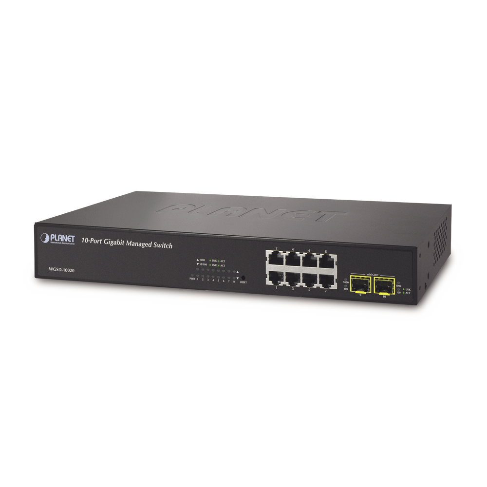 Switch administrable L2+ 8 puertos 10/100/1000T + 2 100/1000X SFP